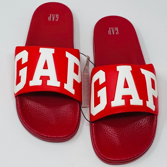 GAP Shoes - Gap Slide Sandals Red Logo Summer Beach NWT 10/11